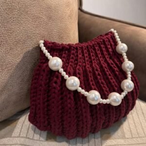 Burgundy Pearl Purse