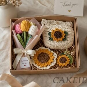 Sunny Tulip Crochet Gift Box